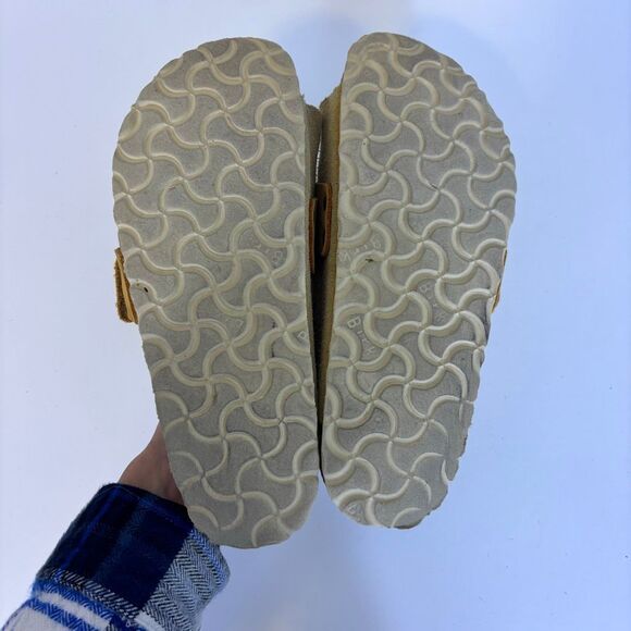 Birkenstock Yellow Suede Strap Slide Sandals Size 36 = 5-5.5 - Picture 7 of 7